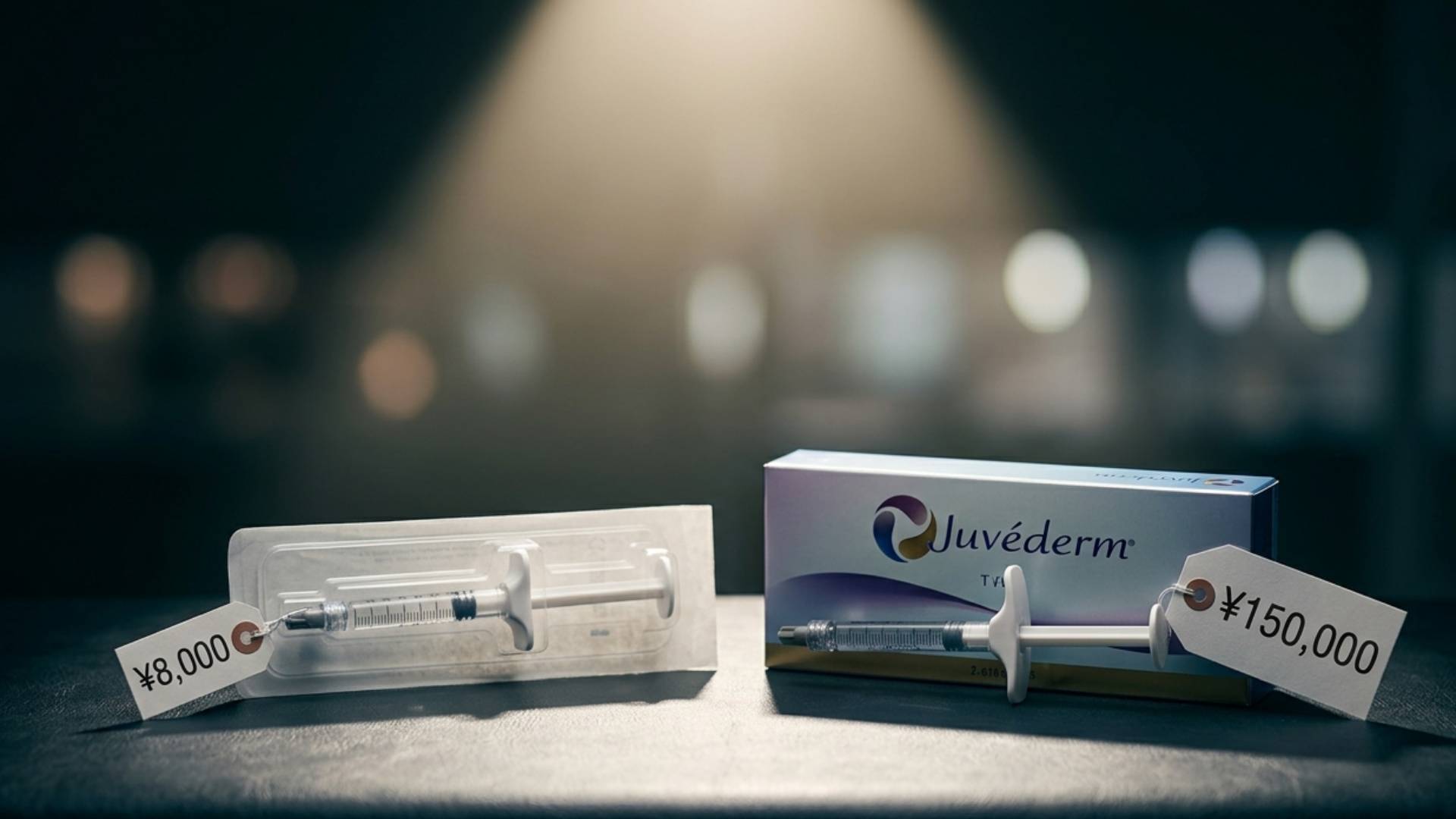 Dermal filler price comparison chart for Japanese clinics — per-syringe cost breakdown by area and brand