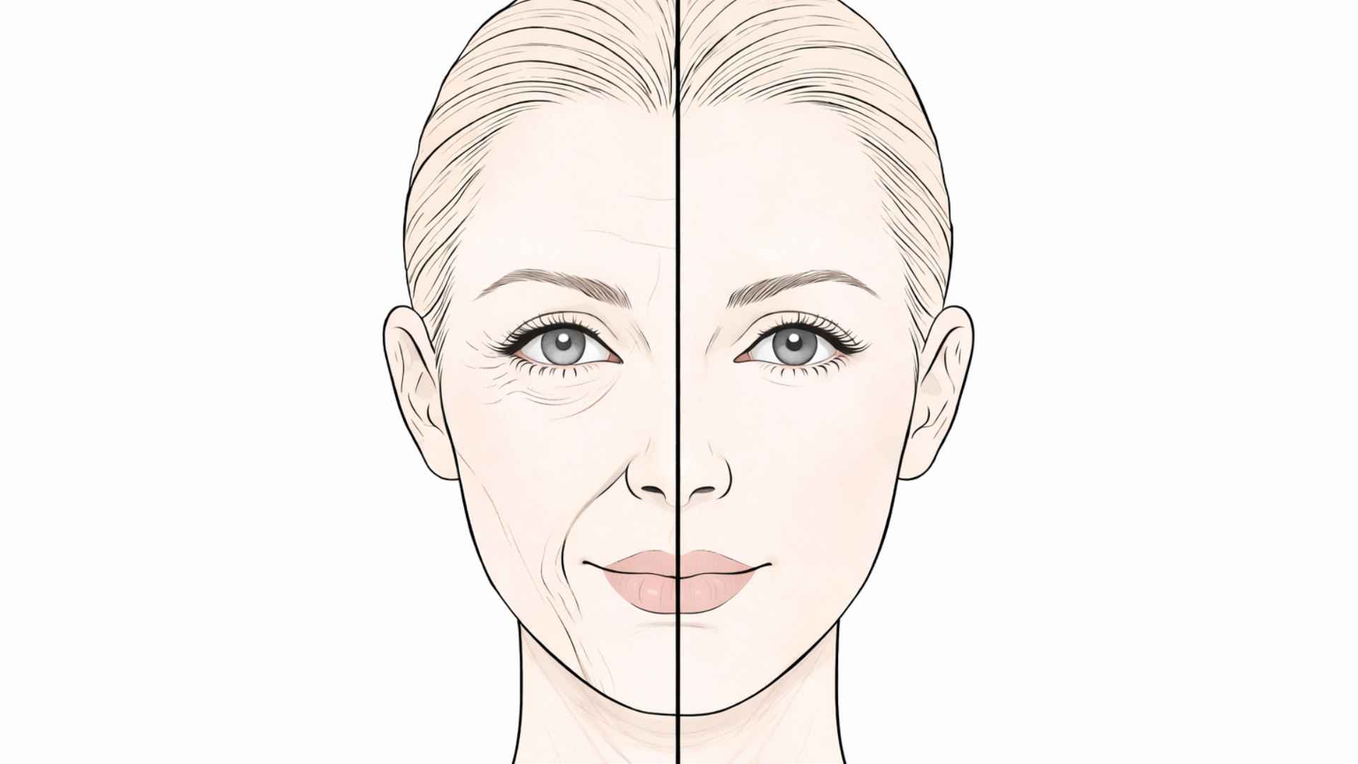 Subtle natural filler result illustration — before and after comparison showing restored volume without overfilling