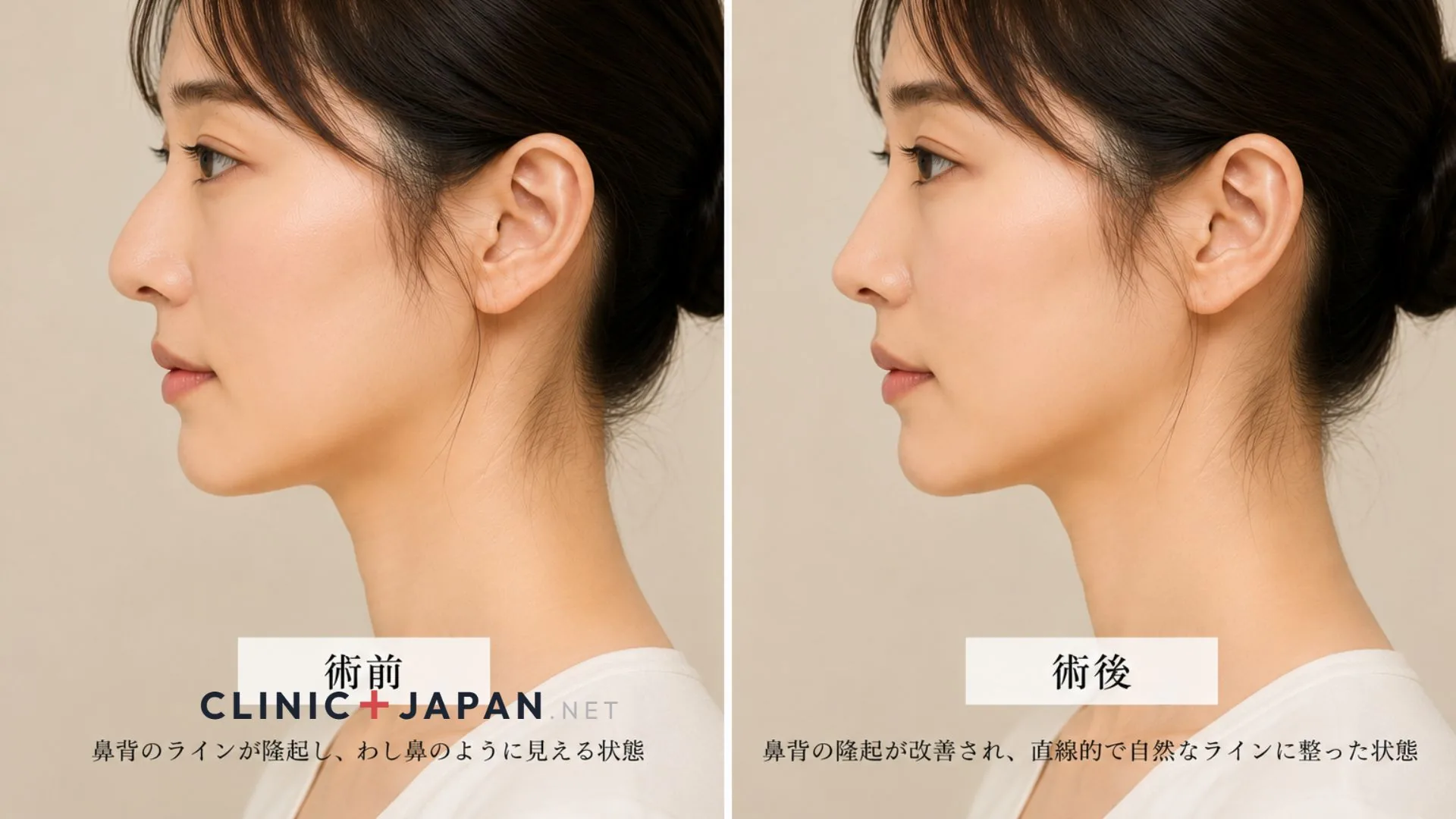 鷲鼻（dorsal hump）の解剖と治療法の比較