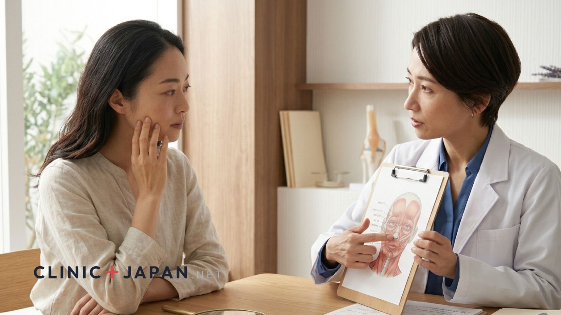 口角ボトックスのリスク説明 — 医師が患者に注意点を解説