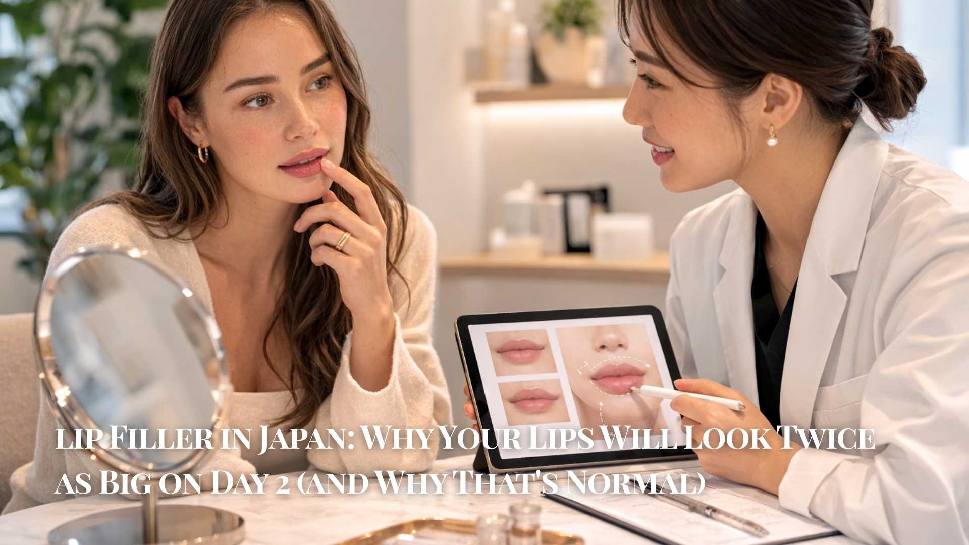 Lip filler treatment at a Japanese cosmetic clinic — guide to lip augmentation techniques and pricing in Japan
